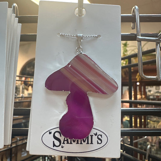 Agate Mushroom Pendant